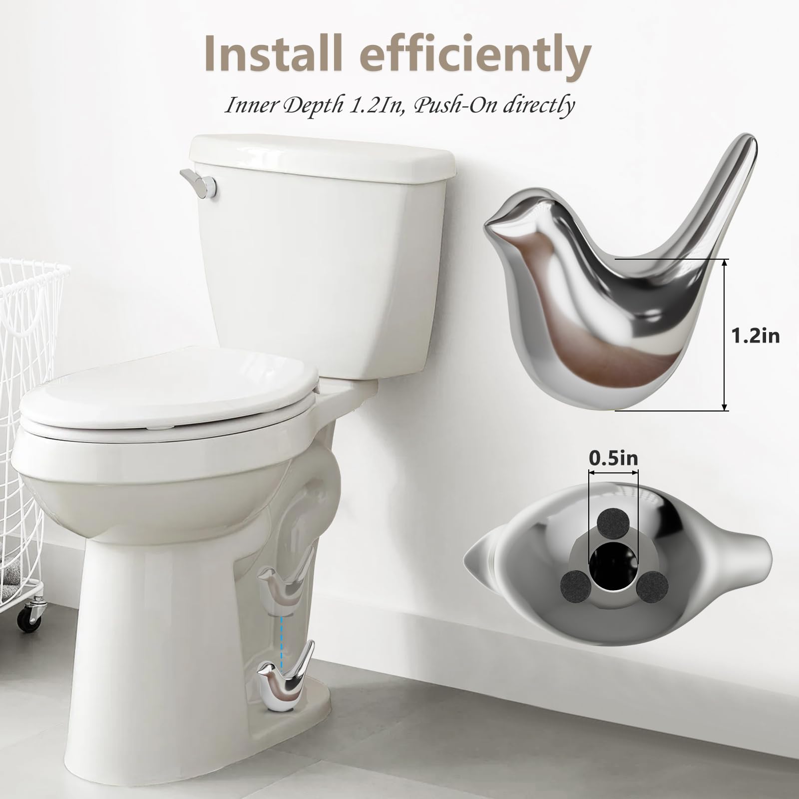 MENNTY universal toilet bolt caps provide quick, easy concealment for various bolt sizes.
