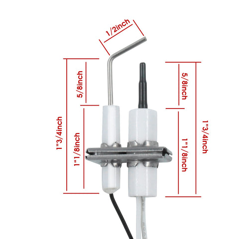 MENSI flame rod igniter installation image demonstrates mounting clip and hardware