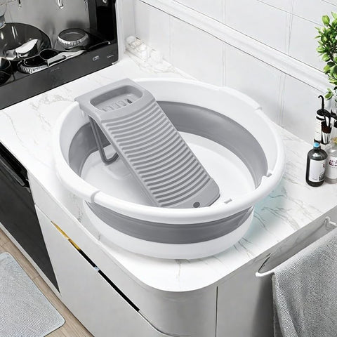 Deep capacity tub ready for soaking larger items