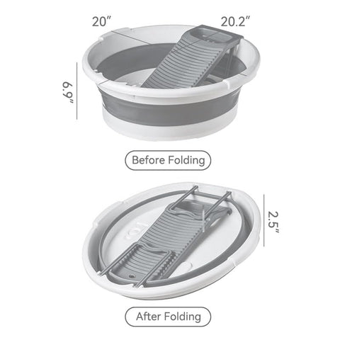 Bottom drain feature enables quick draining after soaking
