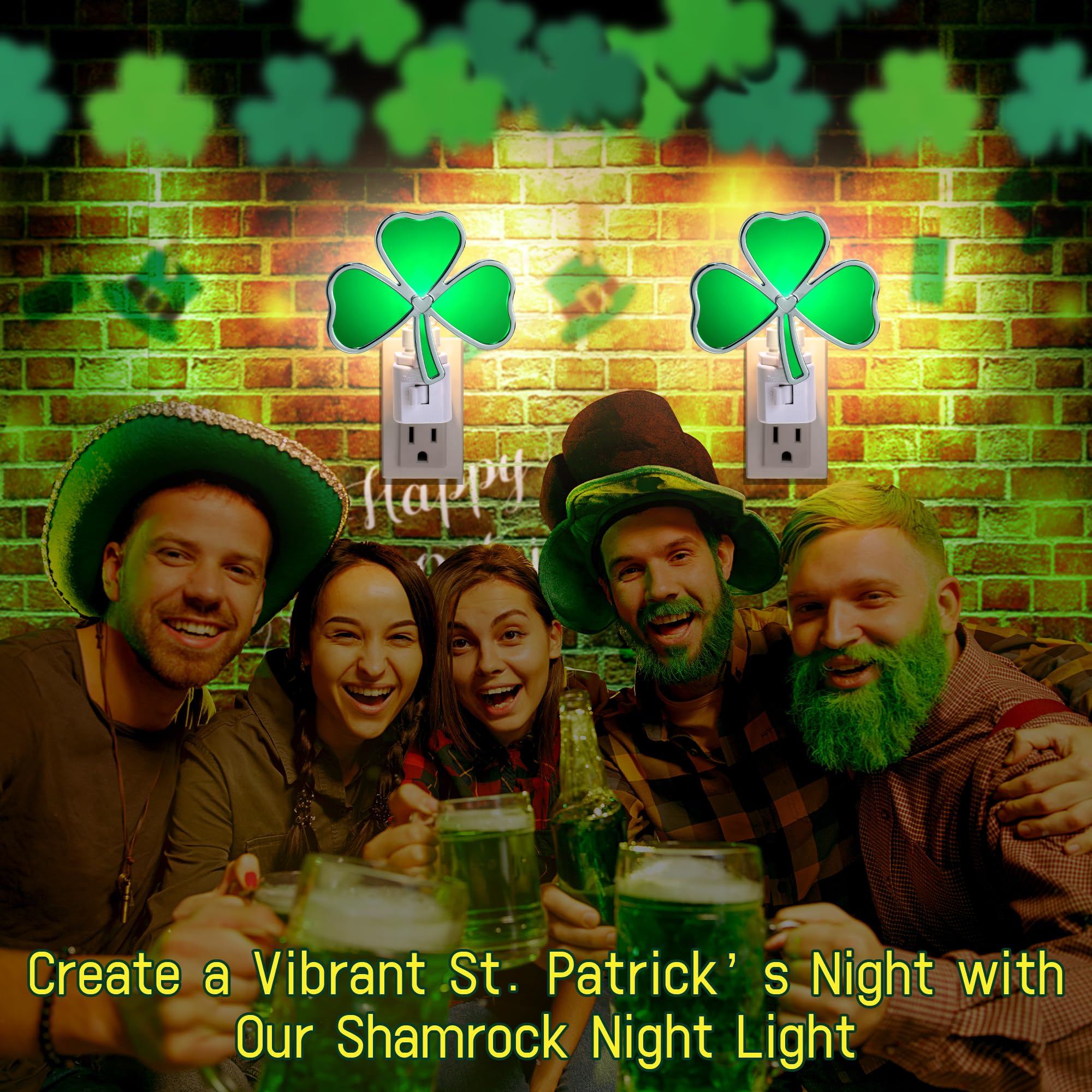 Meonum decorative shamrock light enhances hallways, bathrooms, and living rooms