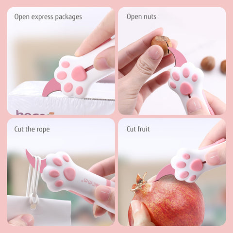MEOWKIT cat paw box cutter in hand for easy tasks