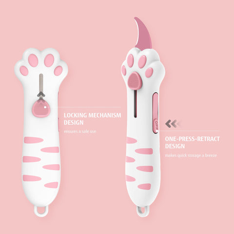 MEOWKIT cat paw box cutter for kitchen and DIY tasks