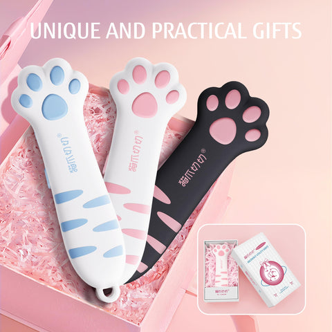 MEOWKIT cat paw box cutter retractable blade for precise cuts