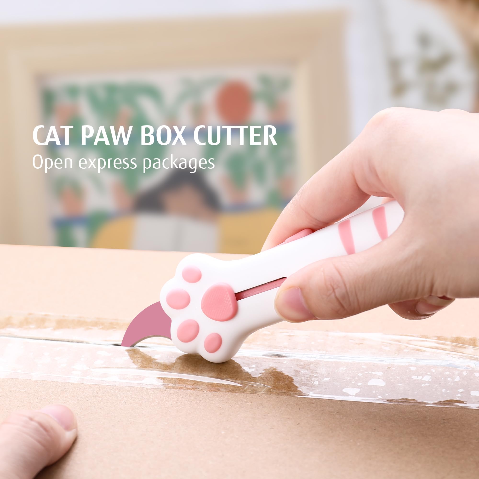 MEOWKIT cat paw box cutter safety lock for controlled use