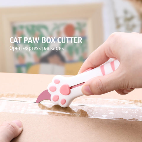 MEOWKIT cat paw box cutter safety lock for controlled use