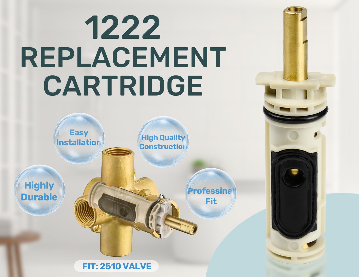 Merdicment Moen posi-temp valve replacement cartridge ready for install.