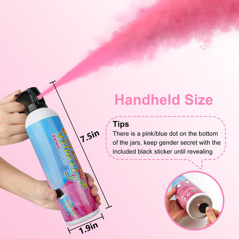 Merear spray distance demo shows vibrant pink reach for dramatic reveal.