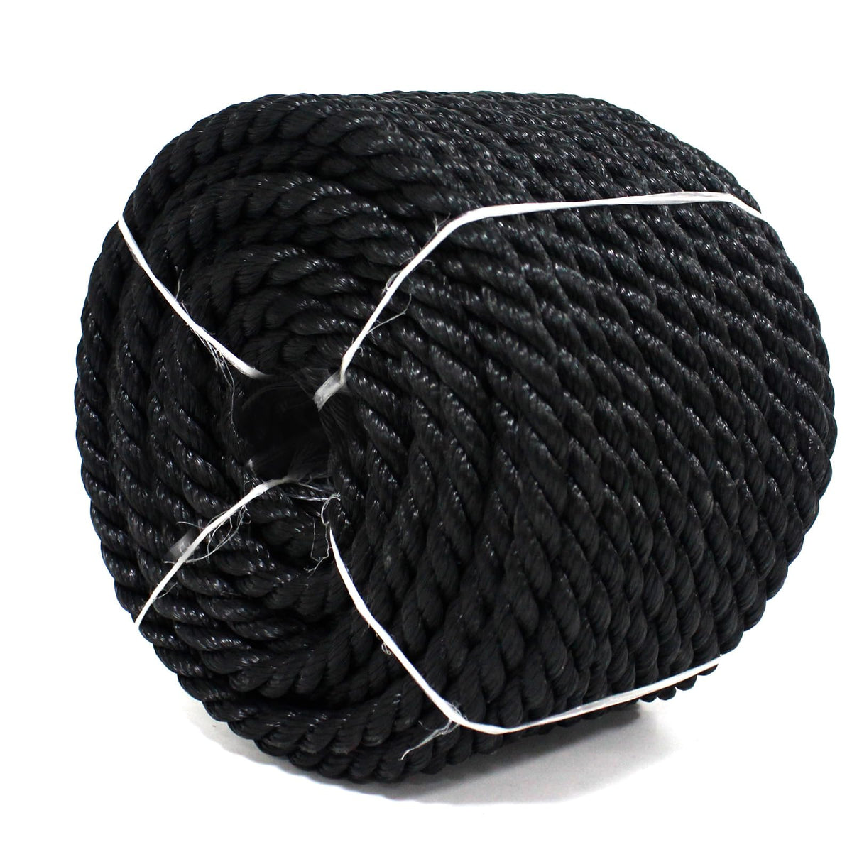 MERIANE black twisted polyethylene rope half-inch 100ft for versatile outdoor use.