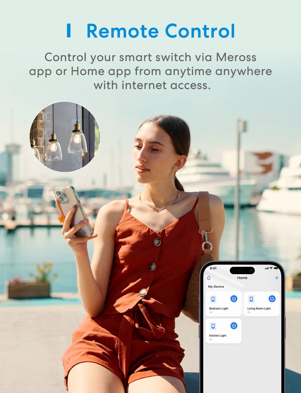 Meross 3 Way Switch compatible with Decora faceplates.