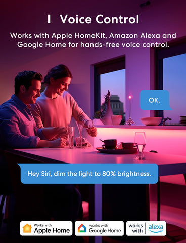 Meross LED strip app setup and HomeKit pairing for easy control