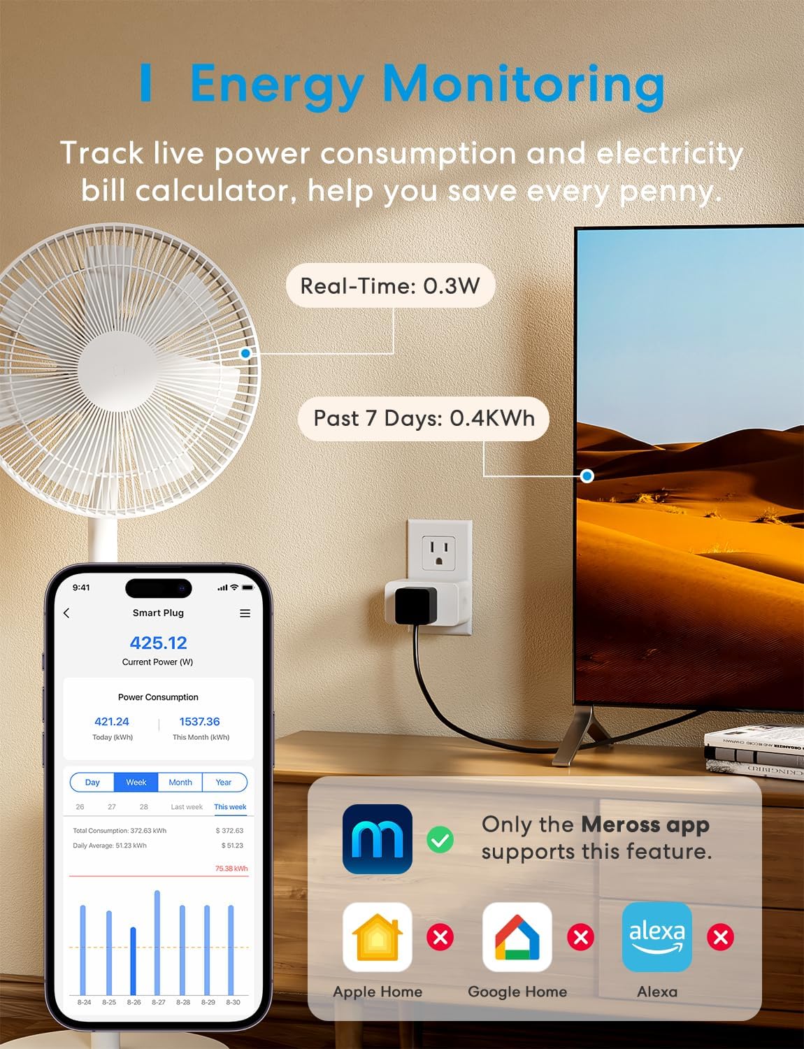 Meross setup with Echo for quick Matter connection.