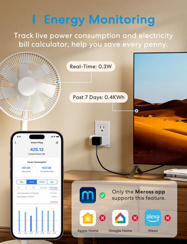 Meross setup with Echo for quick Matter connection.