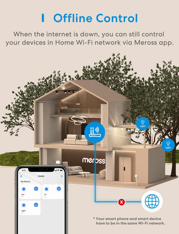 Meross dimmer supports LED, CFL and incandescent bulbs.
