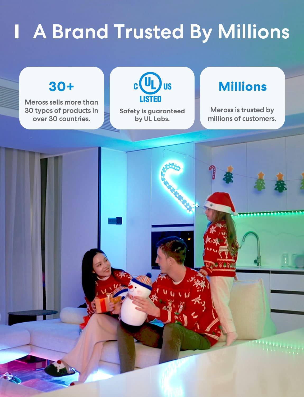 Meross 810-lumen brightness for clear illumination in spaces
