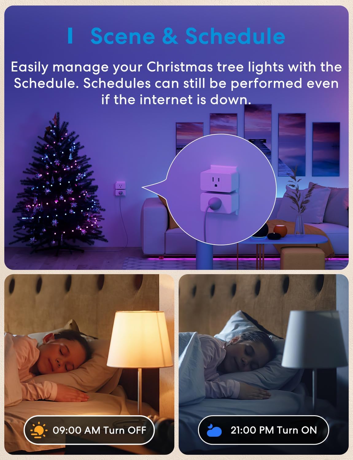 meross Smart Plug Mini app control on smartphone