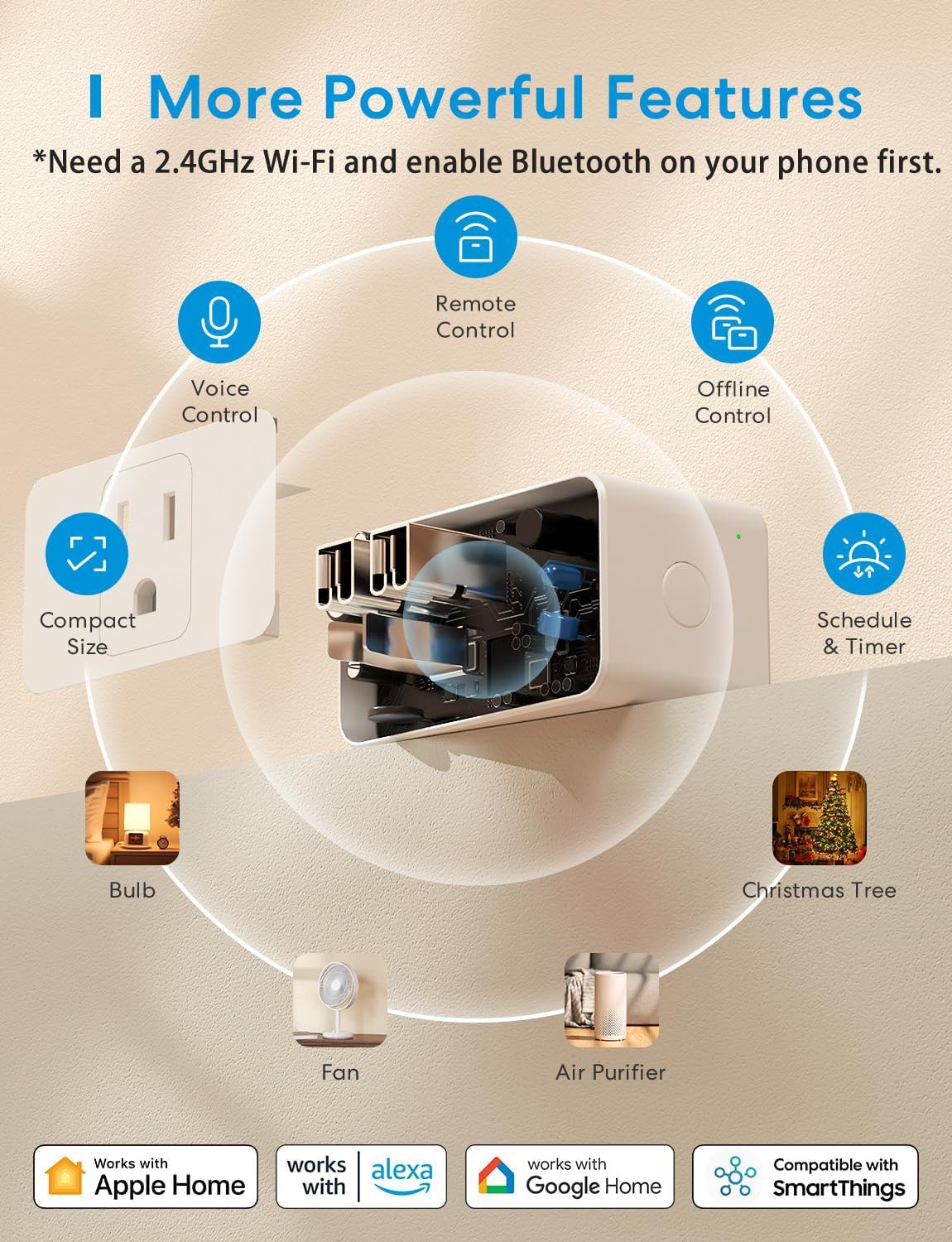 meross Smart Plug Mini with HomeKit setup enabling seamless Apple control