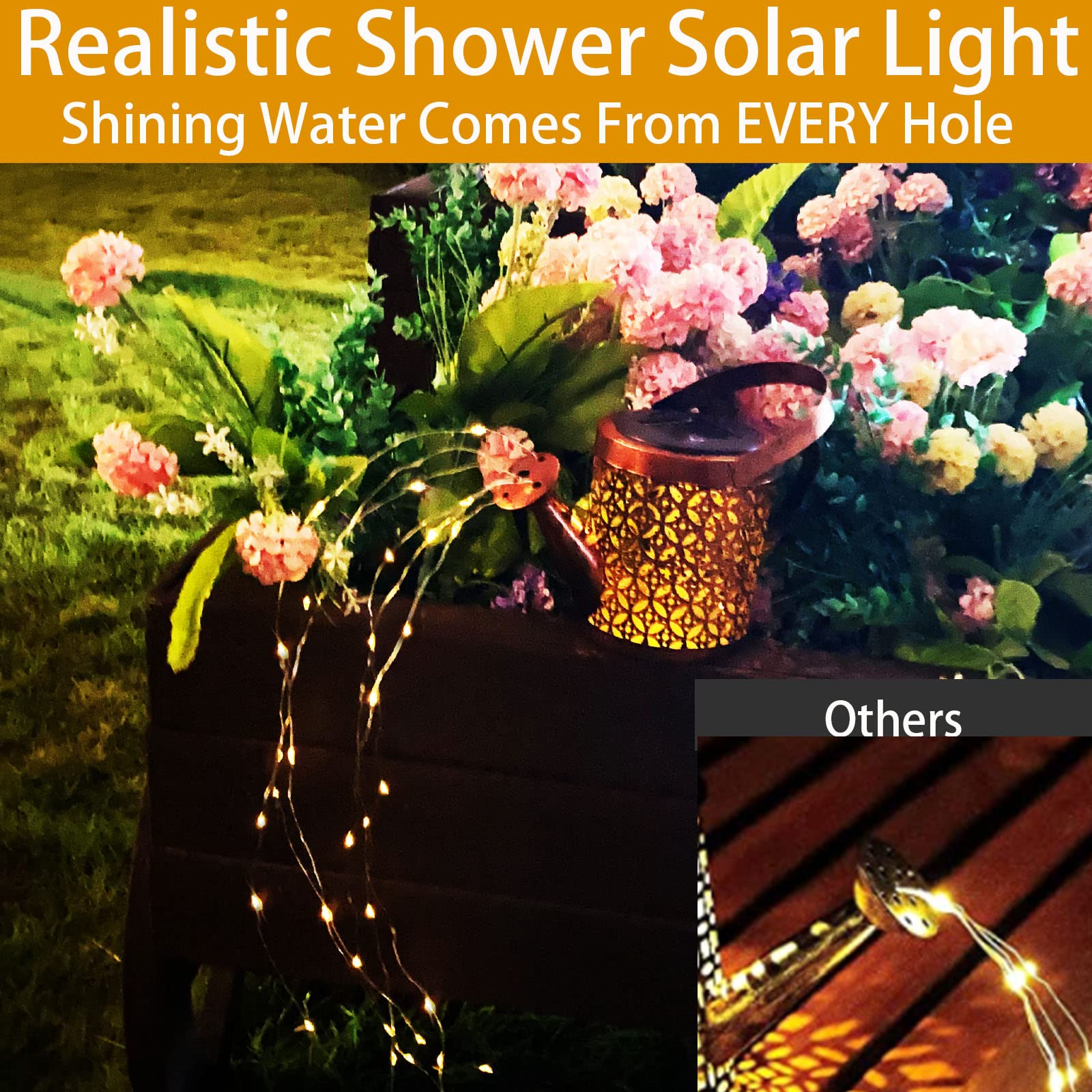 Merrytech metal lantern close-up with sturdy IP44 weatherproof design