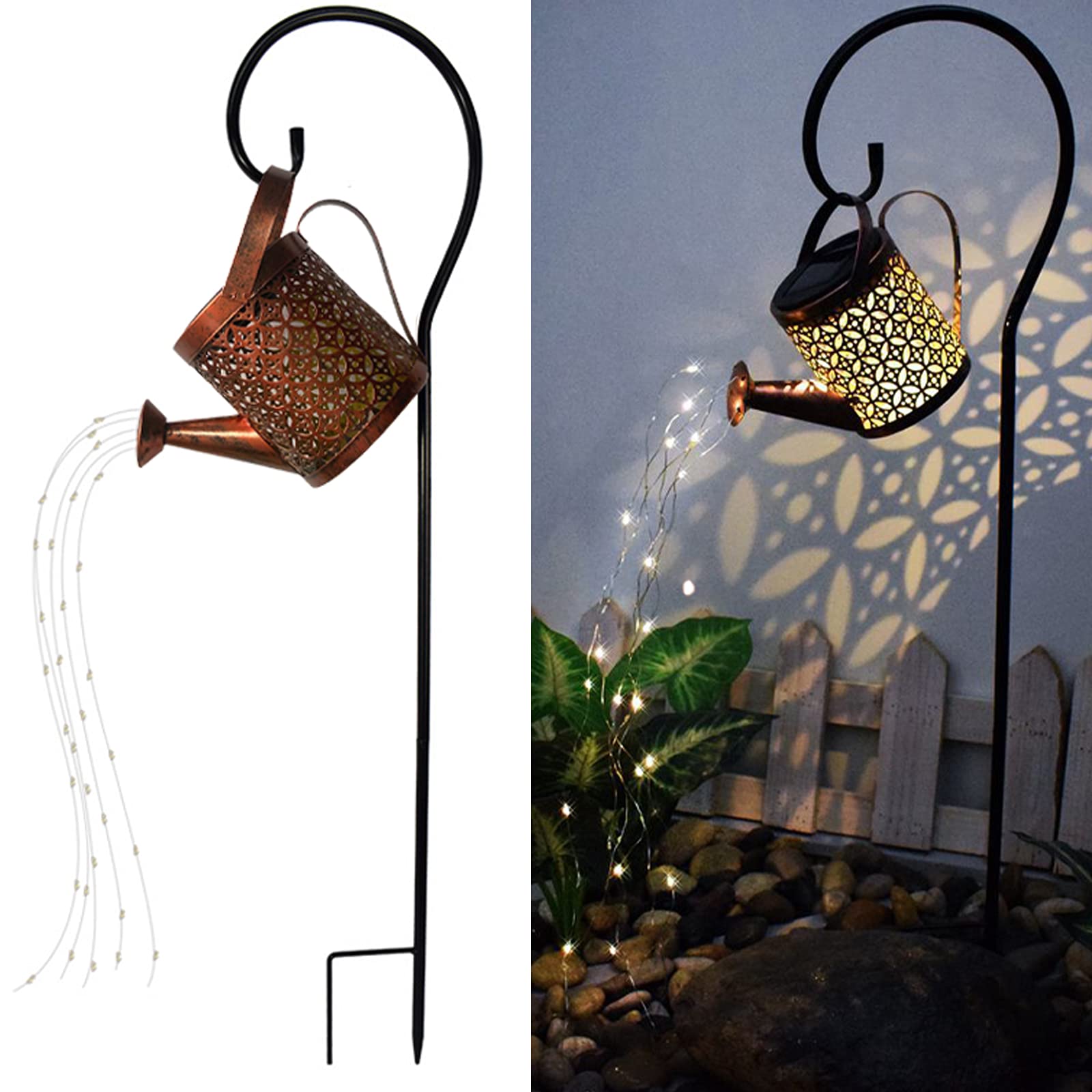 Merrytech solar lantern in garden ready for outdoor decor