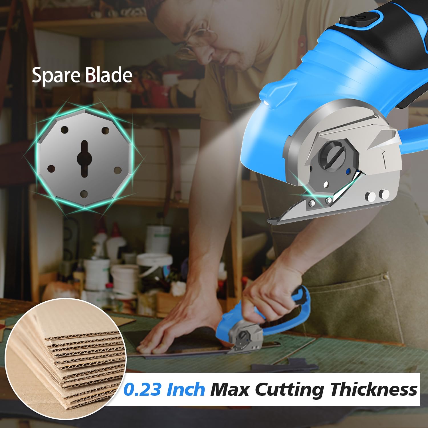 Mershca cordless scissors LED light guides delicate fabrics in low light
