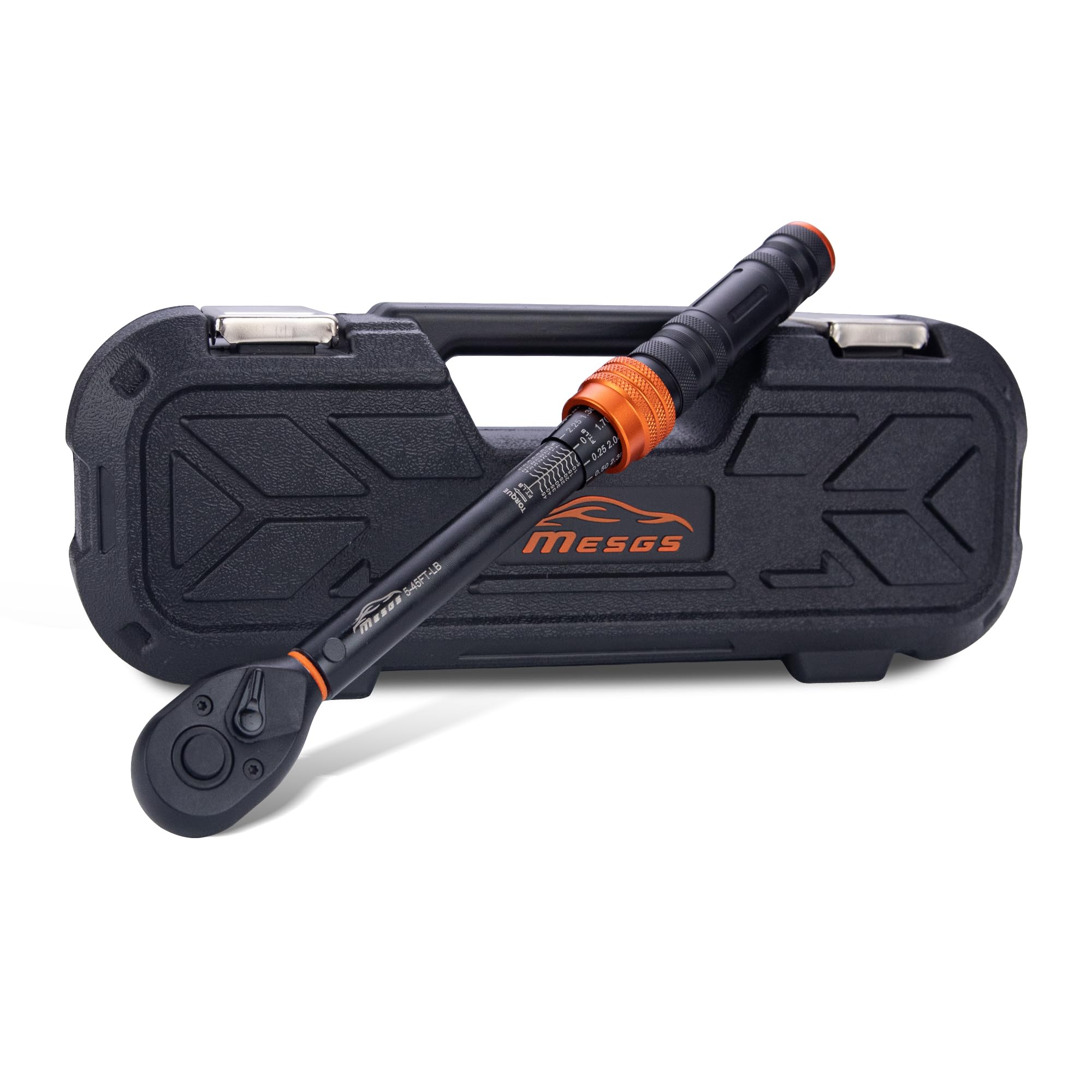 MESGS torque wrench with 3-8 drive compact for precise tightening in tight spots.
