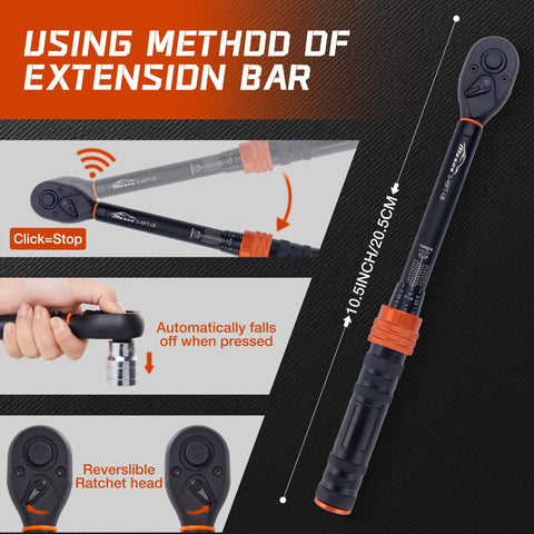 MESGS audible-click 45dB confirms torque without guesswork.