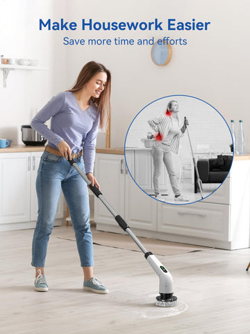 Mesqool Spin Scrubber battery pack powering long cleaning sessions.