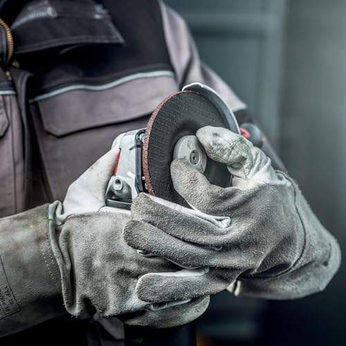 Metabo 6-inch grinder with anti-vibration handle for comfortable grinding