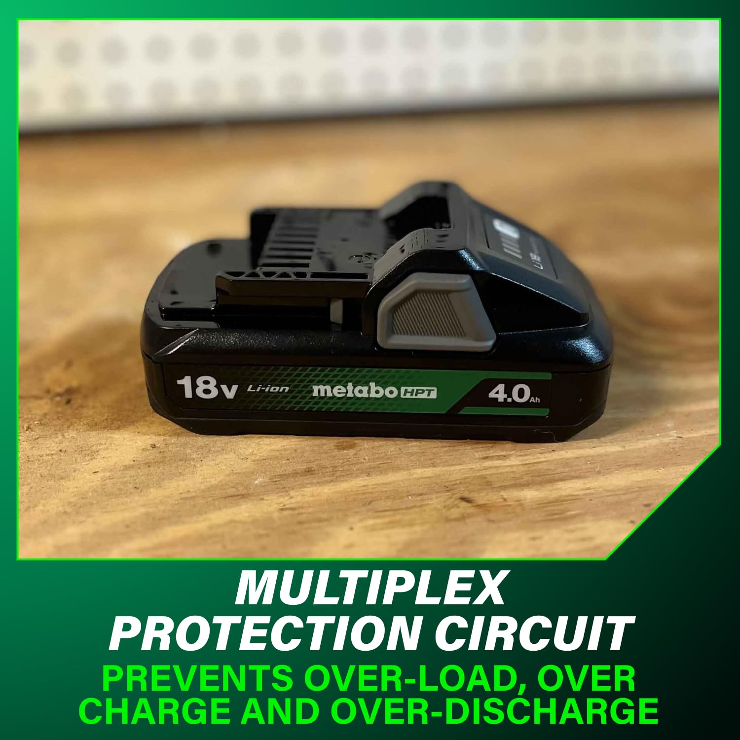 Durable Metabo HPT battery designed for on-site use