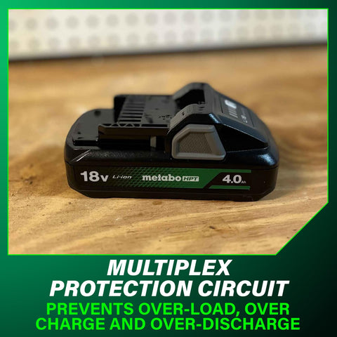 Durable Metabo HPT battery designed for on-site use