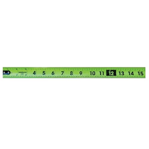 Metabo HPT measuring tape shows dual-sided numbers for fast measurements