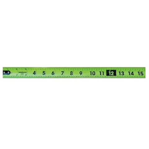 Metabo HPT measuring tape shows dual-sided numbers for fast measurements