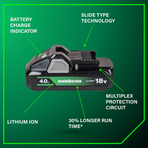 Metabo HPT battery with multiplex protection circuit