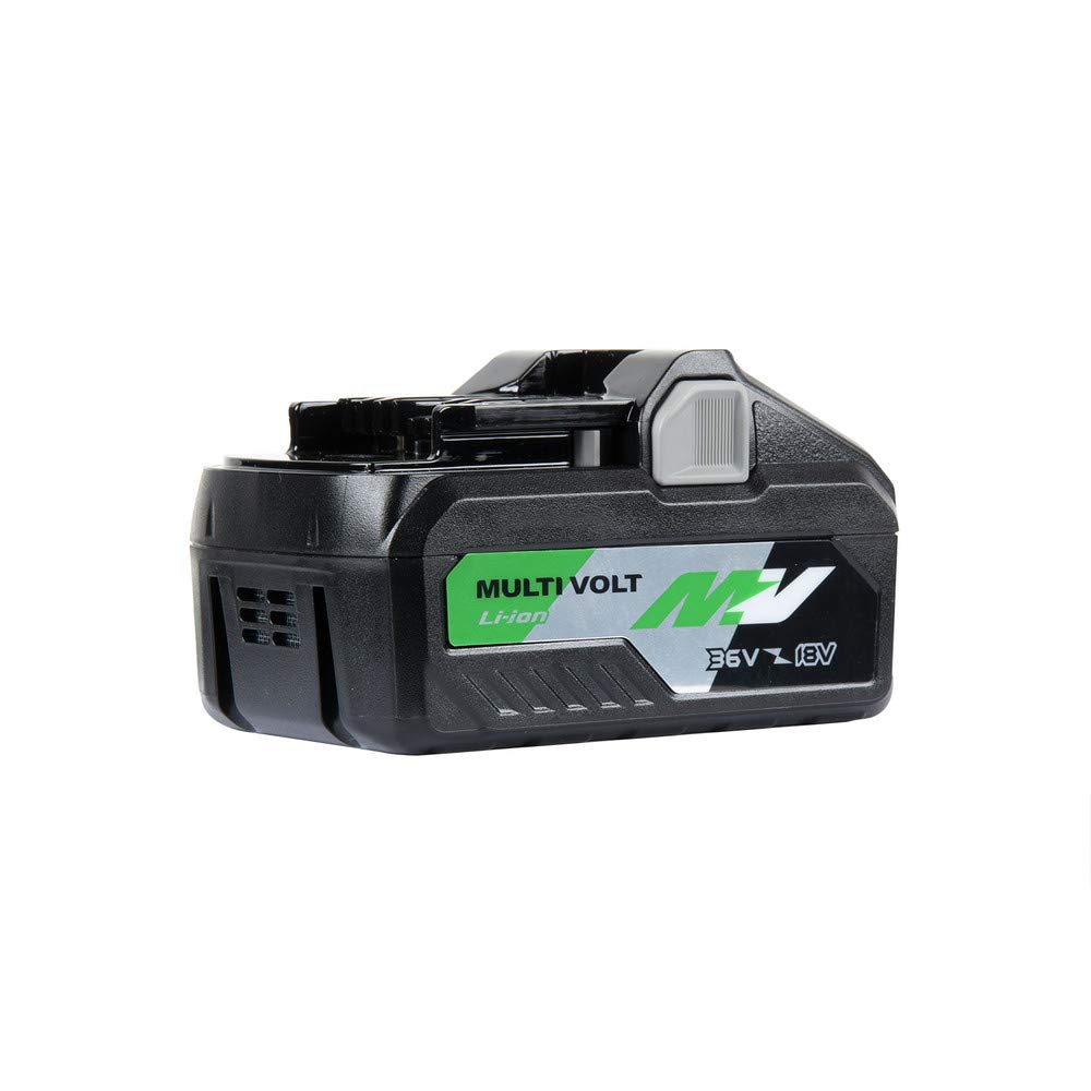 Metabo HPT MultVolt battery illustrating backward compatibility with 18V slide tools