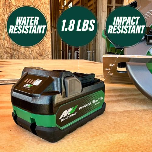 Metabo HPT MultiVolt battery 36V-2.5Ah powering high-demand tools for longer sessions