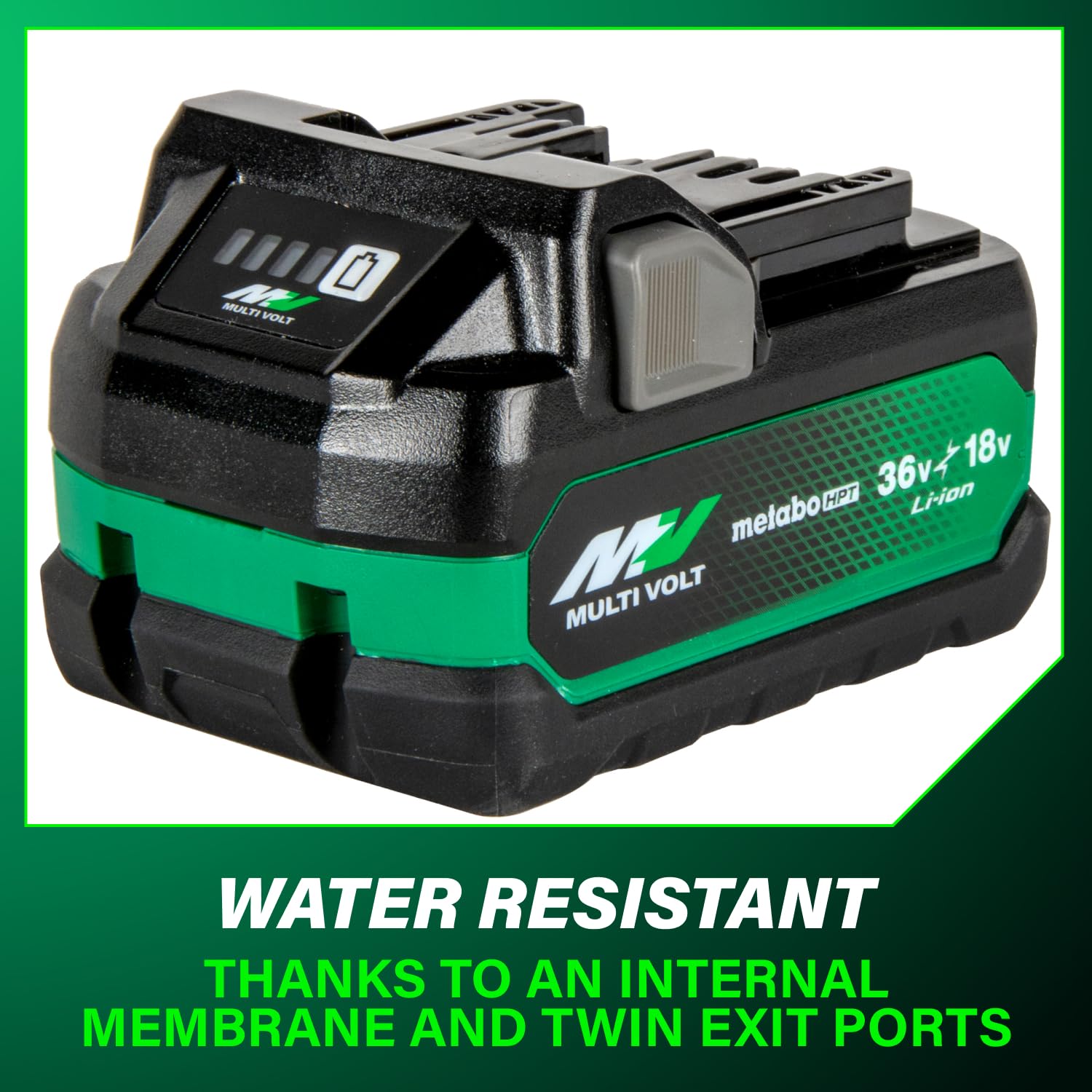 Metabo HPT battery durable build designed for professional use