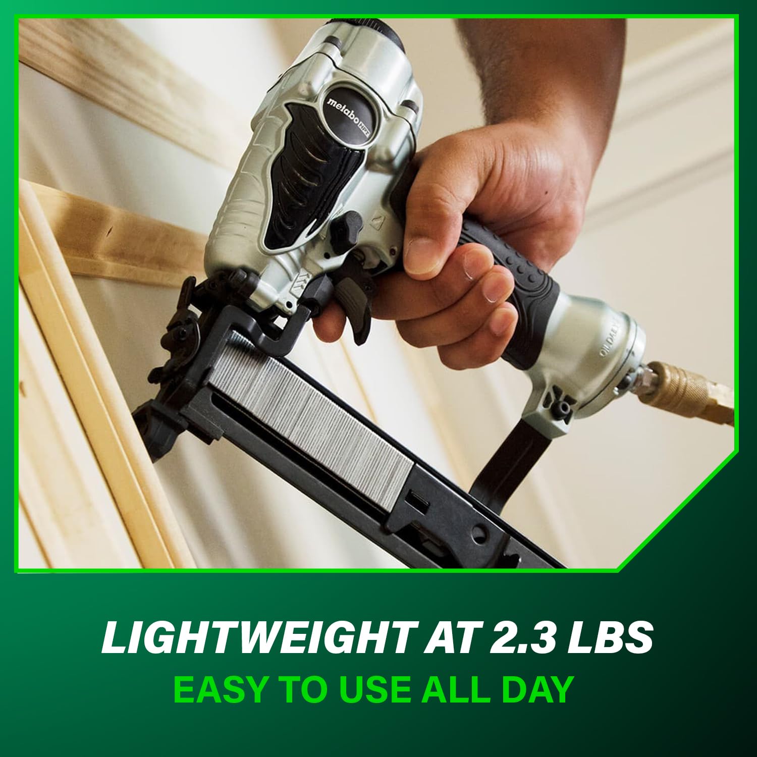 Metabo HPT N3804AB3 in-use on a trim project.