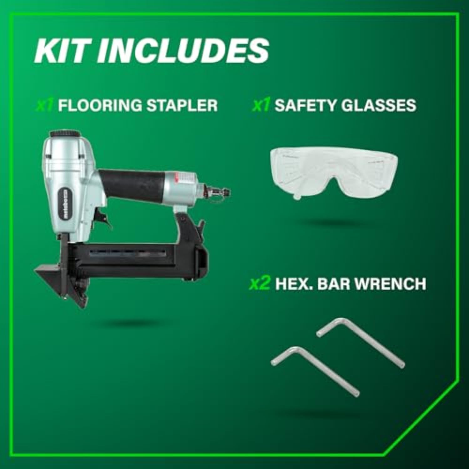 Metabo HPT N4004AB 360-degree exhaust port directs airflow away from work.