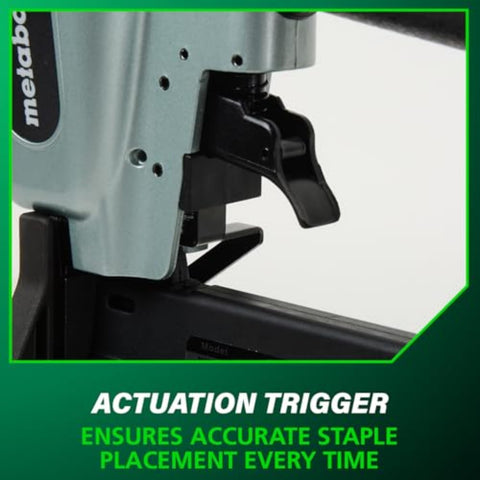 Metabo HPT N4004AB composite magazine reduces weight and helps prevent jams.