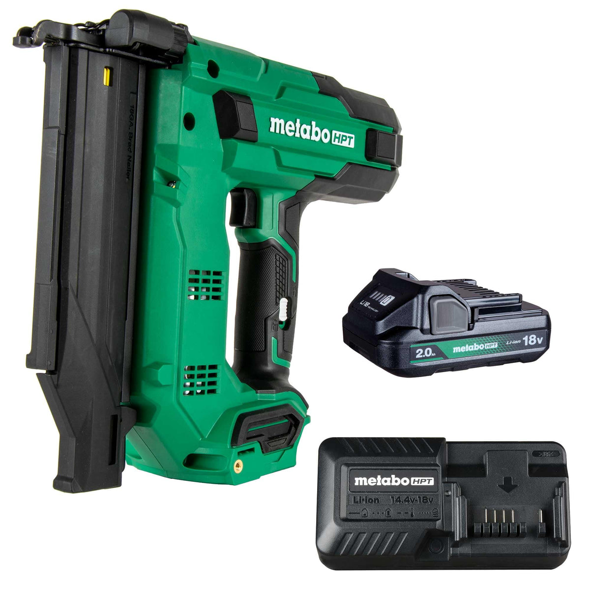 Metabo HPT NT1850DG compact cordless brad nailer ready for trim installation