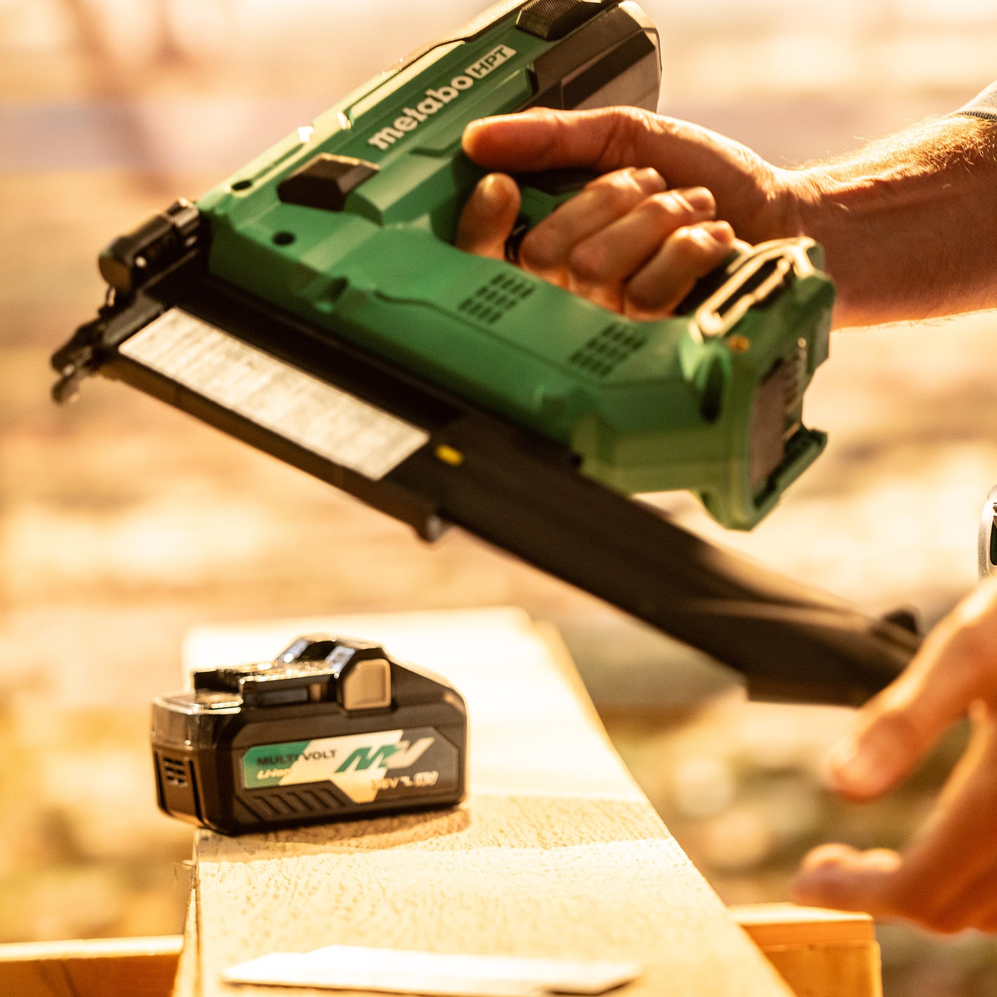 NT1850DG in action securing cabinetry with 2-inch brads
