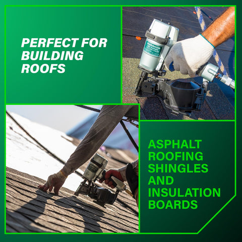 Depth adjustment knob enabling precise flush nail drive on roofs