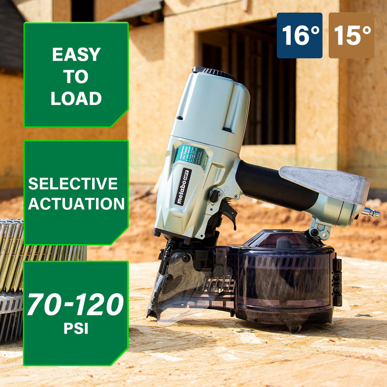 NV75A5 selective actuation switch enables quick mode changes between nailing modes