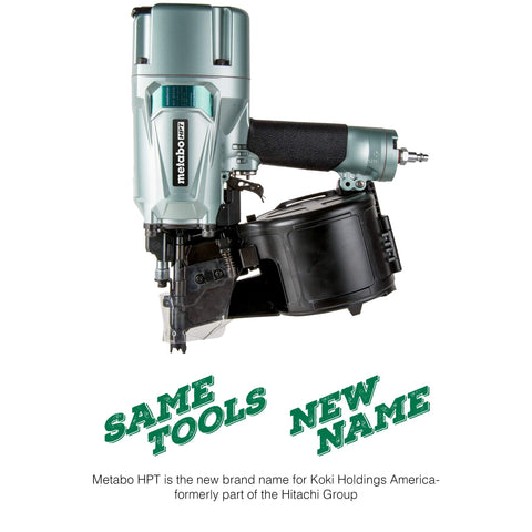 Metabo HPT NV83A5 Pro Preferred award symbol and branding