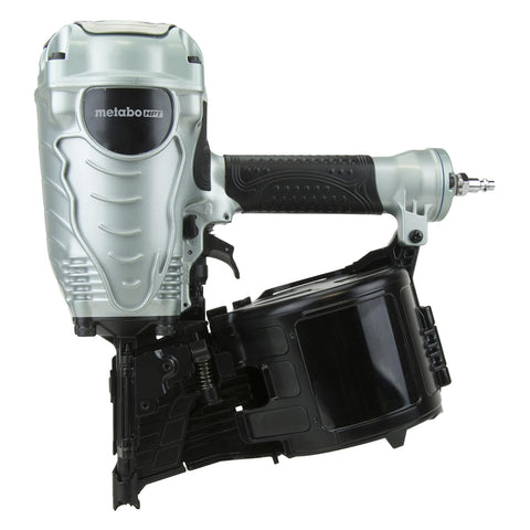 Metabo HPT NV90AG(S) front view shows compact framing nailer for all-day use.