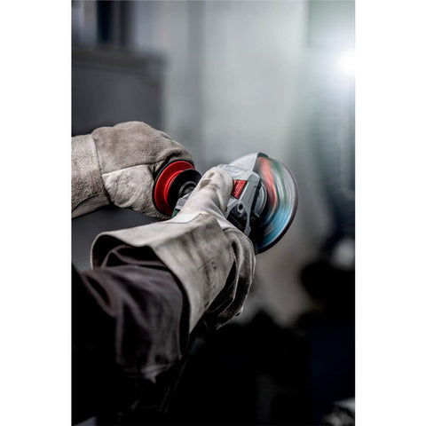 Close-up of Metabo M-Quick tool-less disc change for fast blade swaps