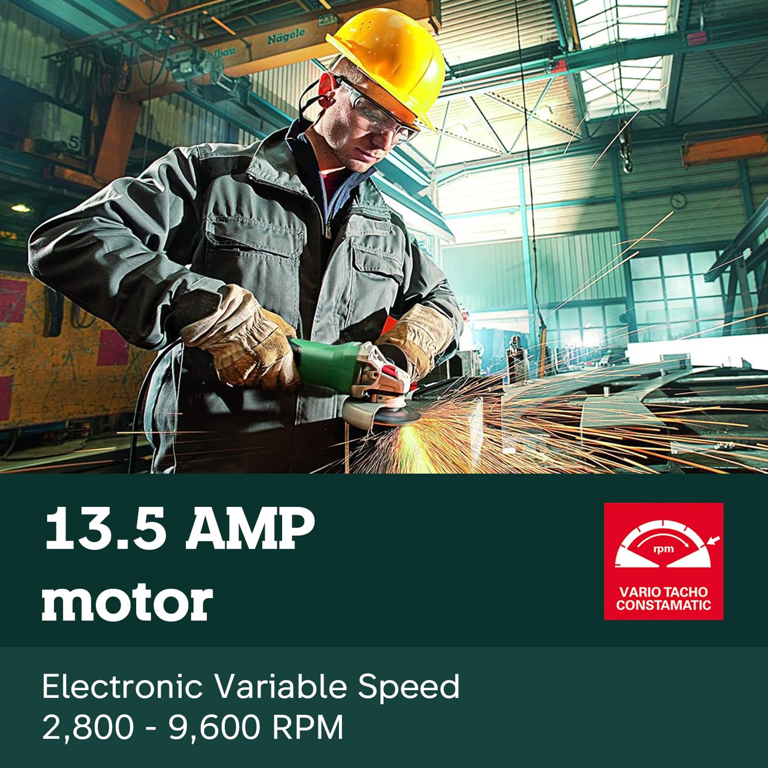 Metabo WEV15-125 HT overload protection guards against overheating.