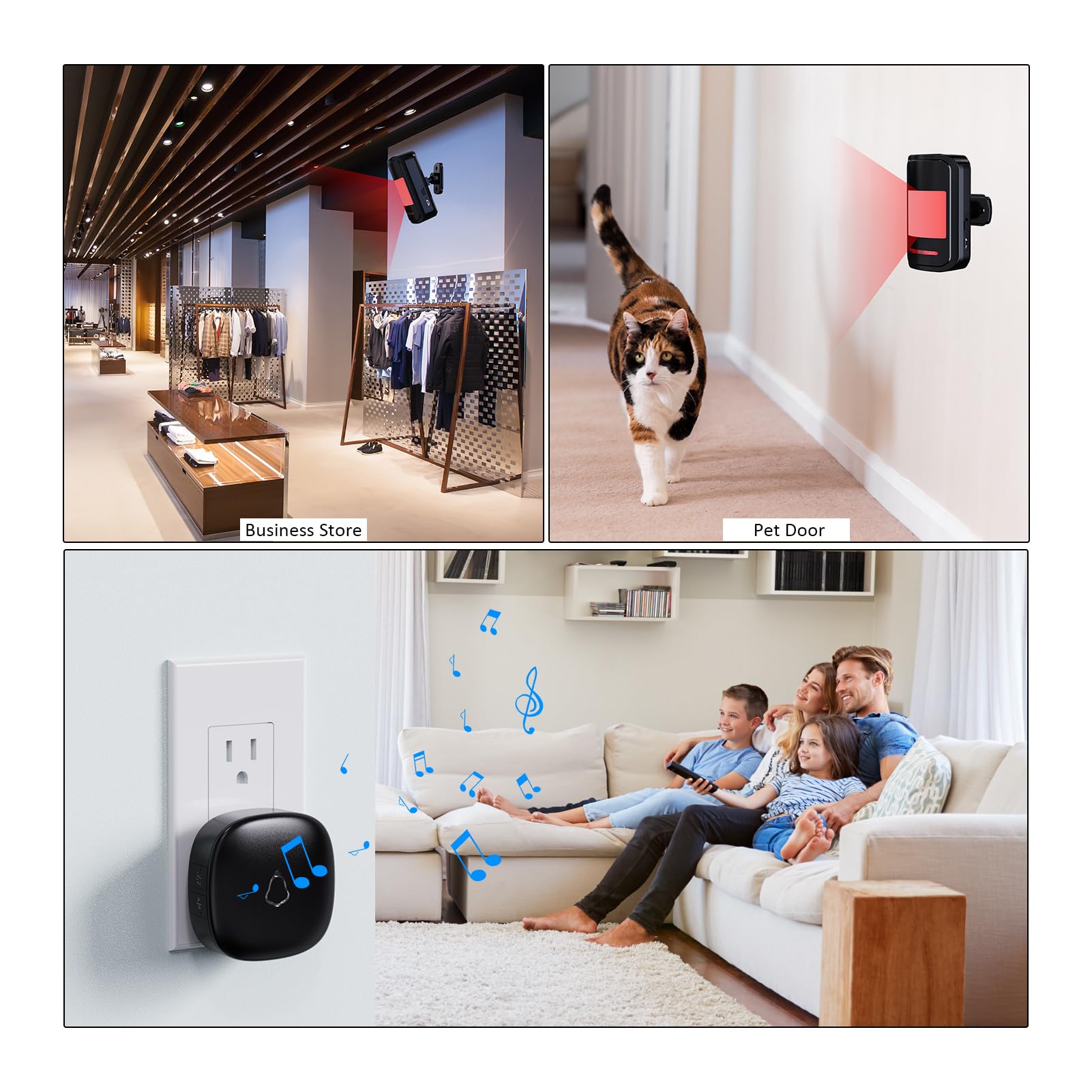 METAK battery-powered operation offers flexible placement throughout the home