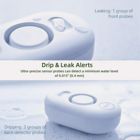 METAK Water Leak Detector rear probes monitor hidden areas for basement protection.