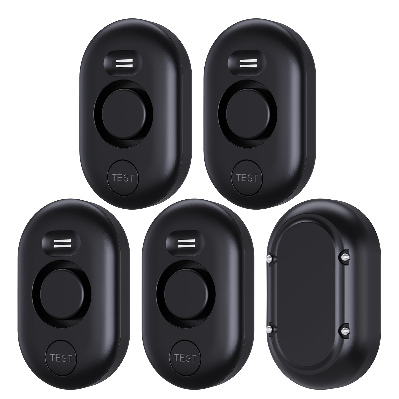 METAK WD60 five-pack leak detectors, front view, ready to protect your home from unseen drips.